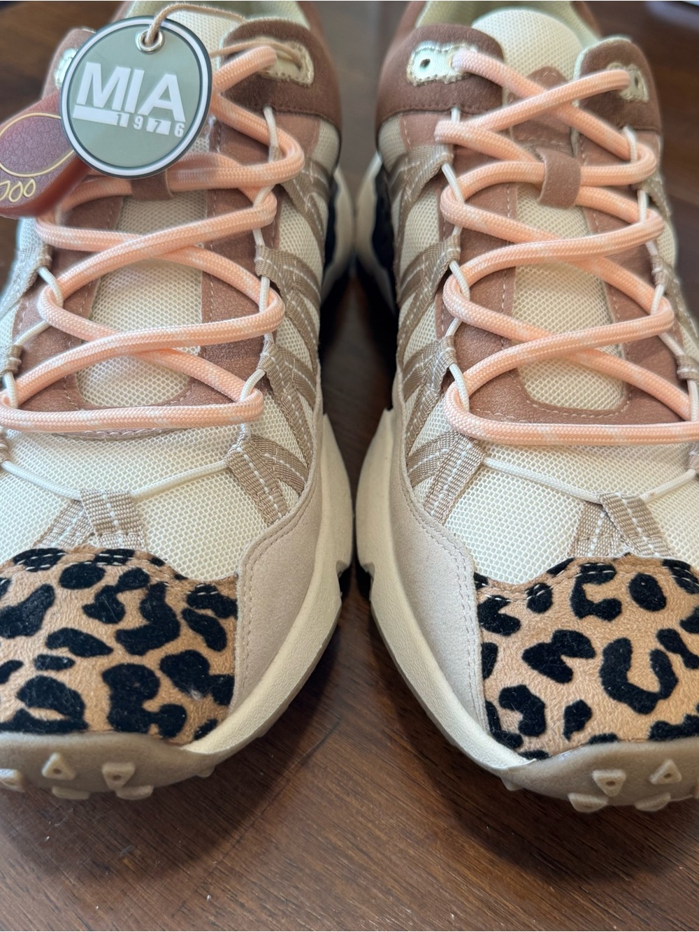 Mia Nile Sneaker Leopard Print Nuetral Chunky Women’s Size 9 NWT - Picture 5 of 12
